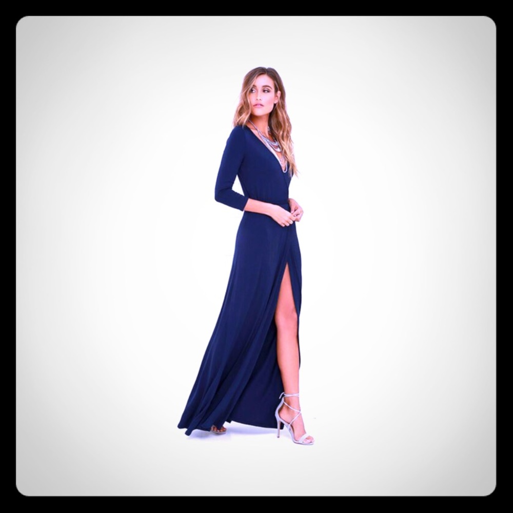 SOLD Navy Blue Wrap Dress